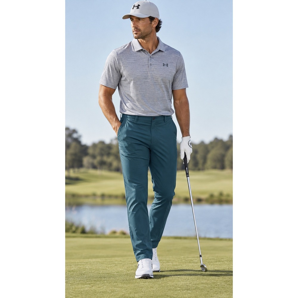 Under Armour Threadborne Men's Golf Pants Teal Blue Performance Trousers- 38/34